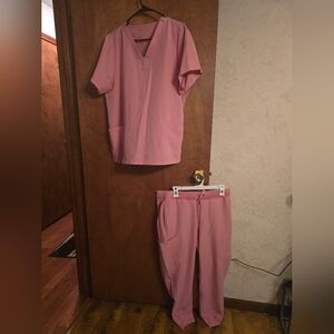 Pink Women's Scrub Set